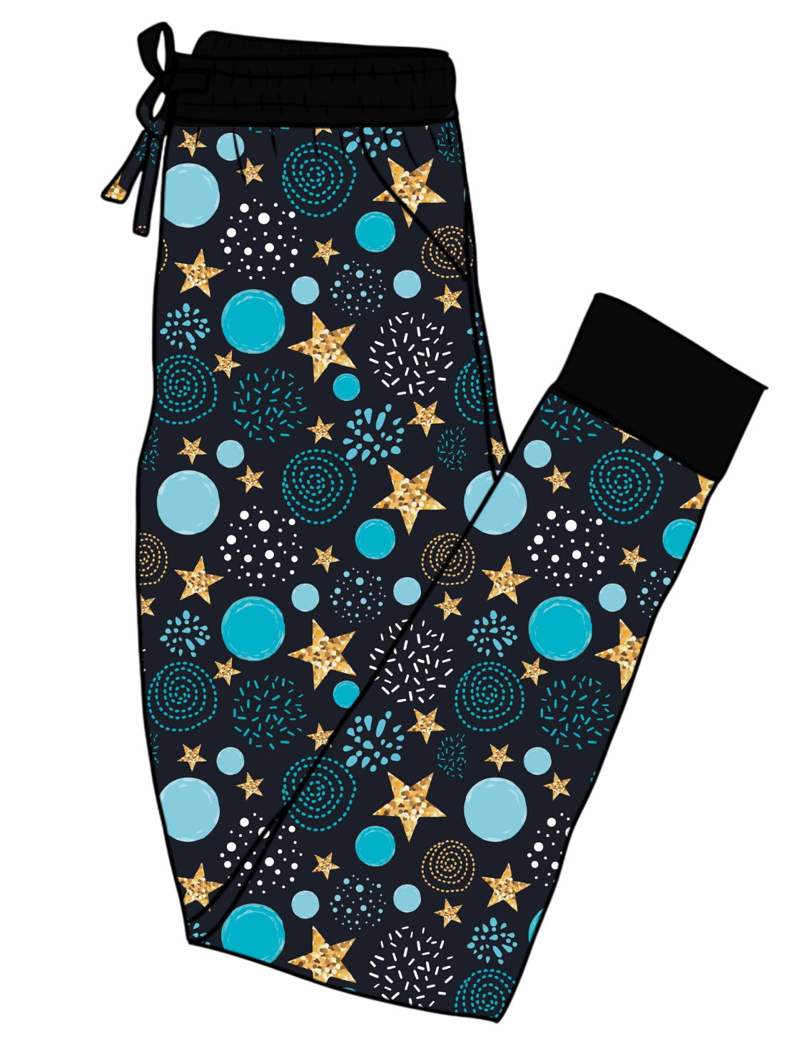 New Year’s Celebration Adult Bamboo Joggers Pajamas