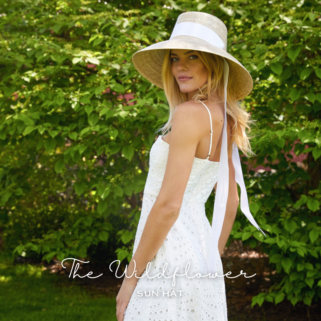 Wildflower Sun Hat - Burnt Orange/rust Wide & Short Grosgrain Ribbon