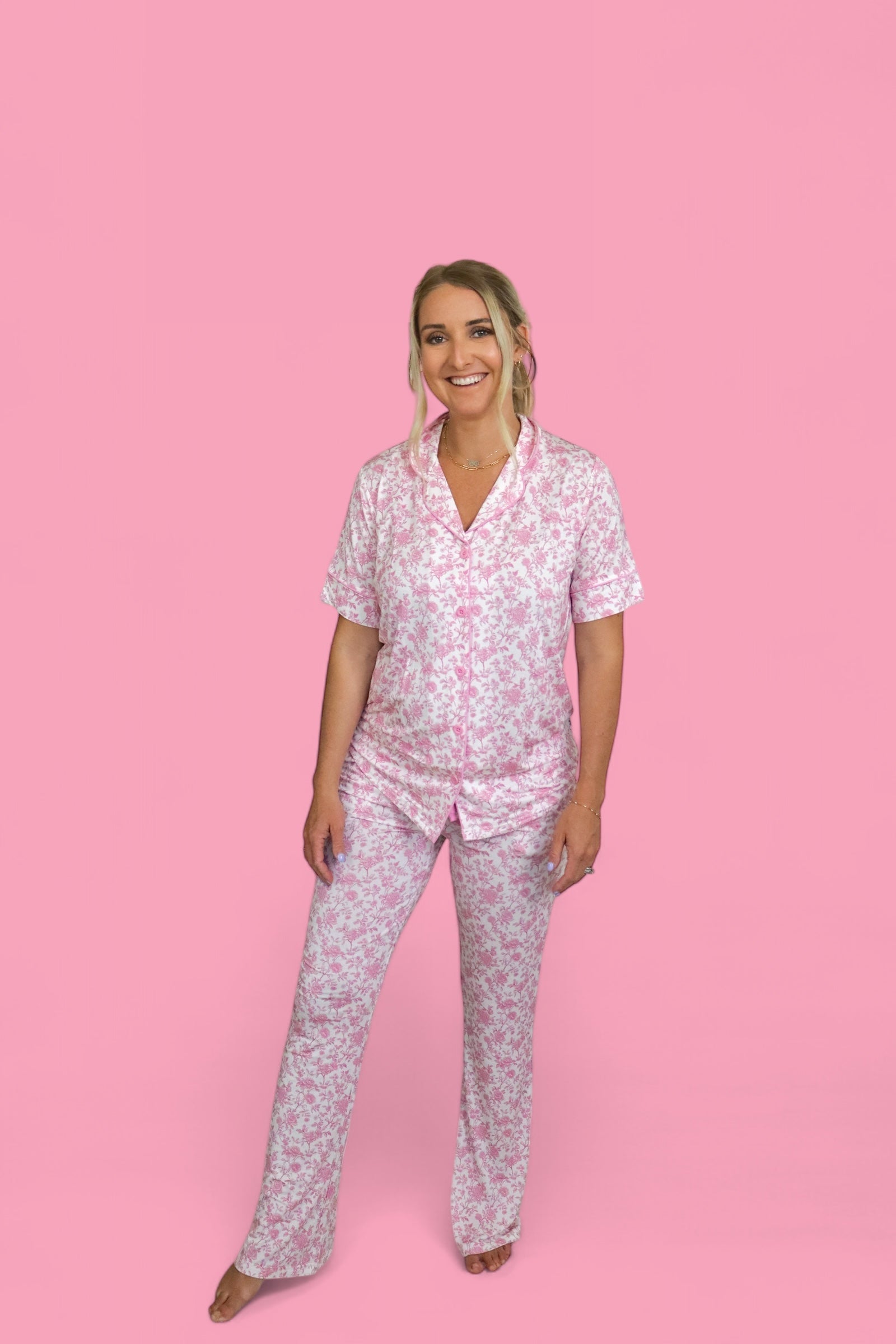 Rosewood Toile Women’s Relaxed Flare Dream Set