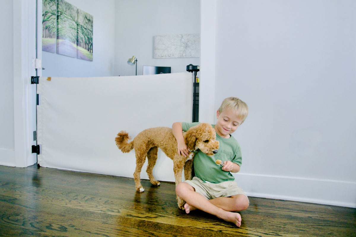 Milliken® Fabric Baby & Pet Safety Gate – Indoor/outdoor, Durable & Stylish | Fit Openings From 27.6" To 55" Wide And Stand 33"