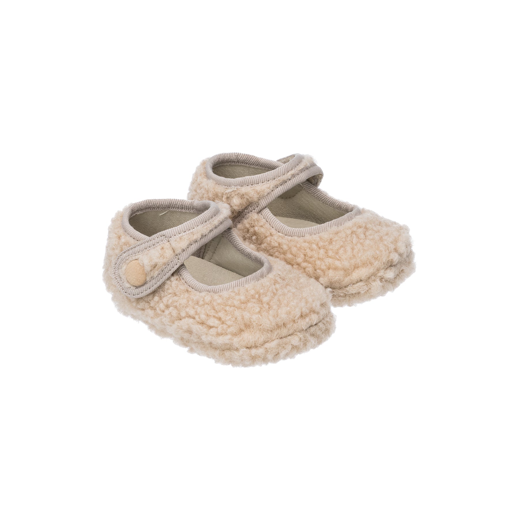 Shearling Baby Mary Jane Beige