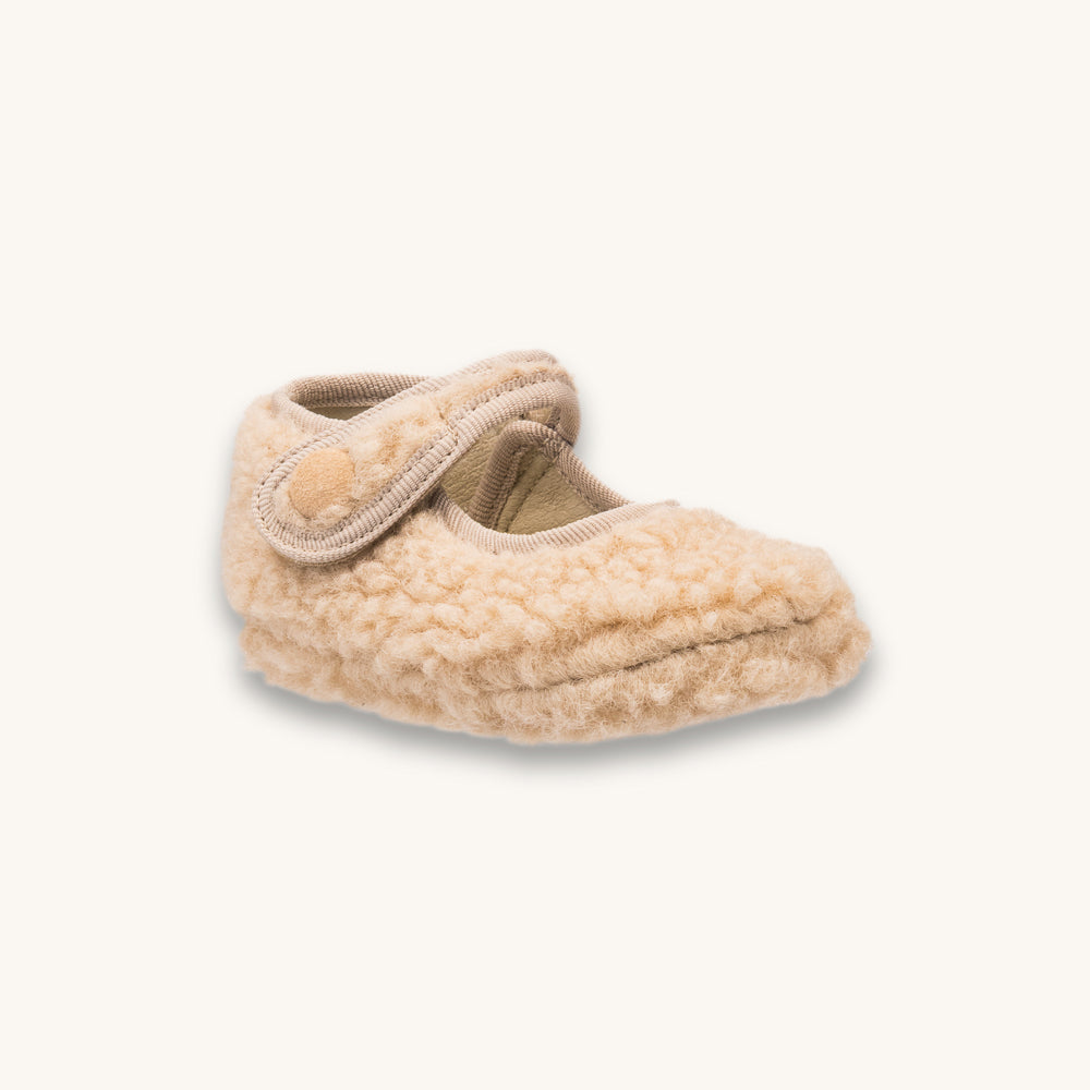 Shearling Baby Mary Jane Beige