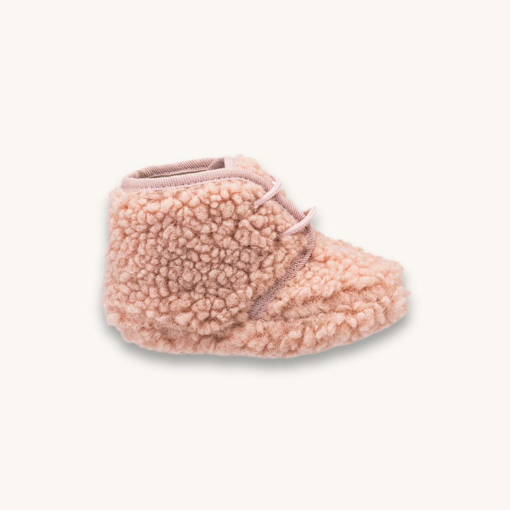 Shearling Baby Bootie Pink