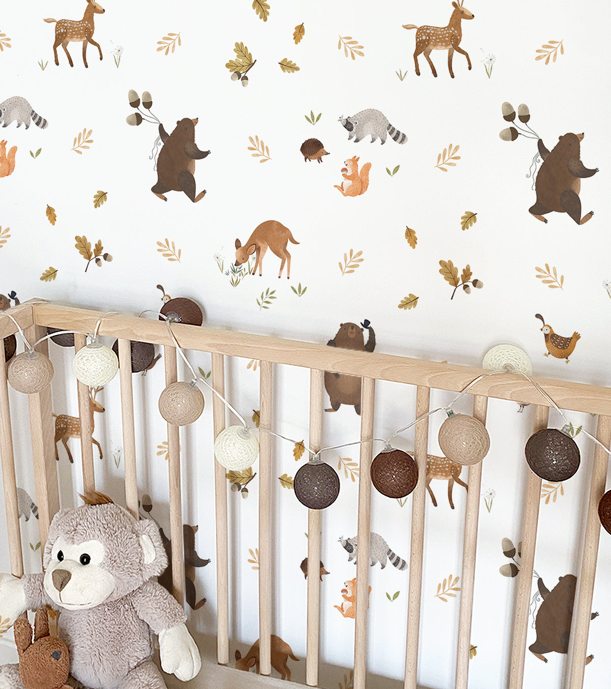 Norwood - Children's Wallpaper - Forest Friends Motif