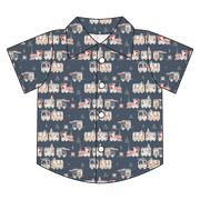 Christmas Train Bamboo Button Down Tee (pre-order)