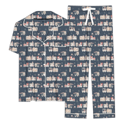 Christmas Trains Bamboo Women's Luxe Lounge Short Set (pre-order)
