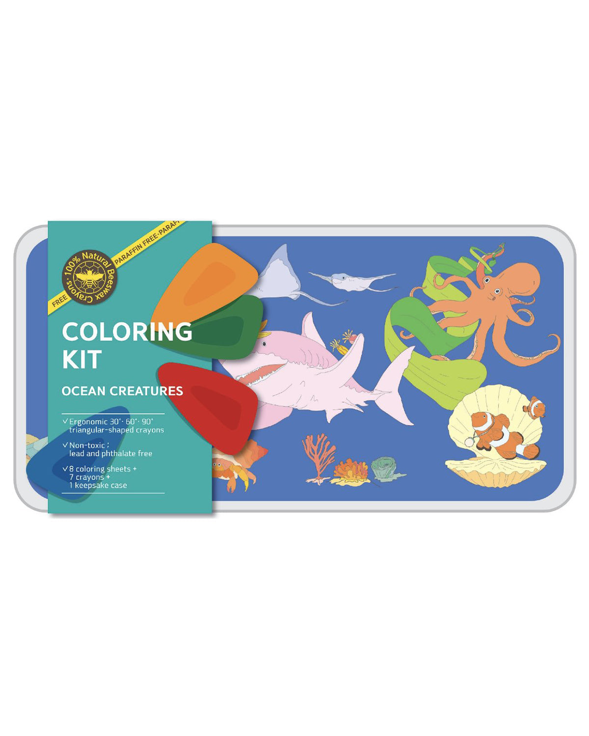 Coloring Kit - 3 Units In Set - Ocean Creatures Large