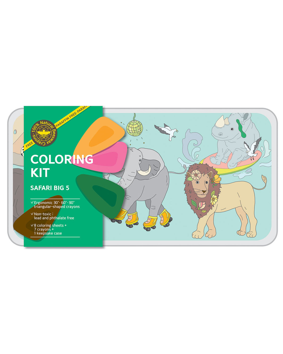 Coloring Kit - 3 Units In Set - Safari Big Five Large