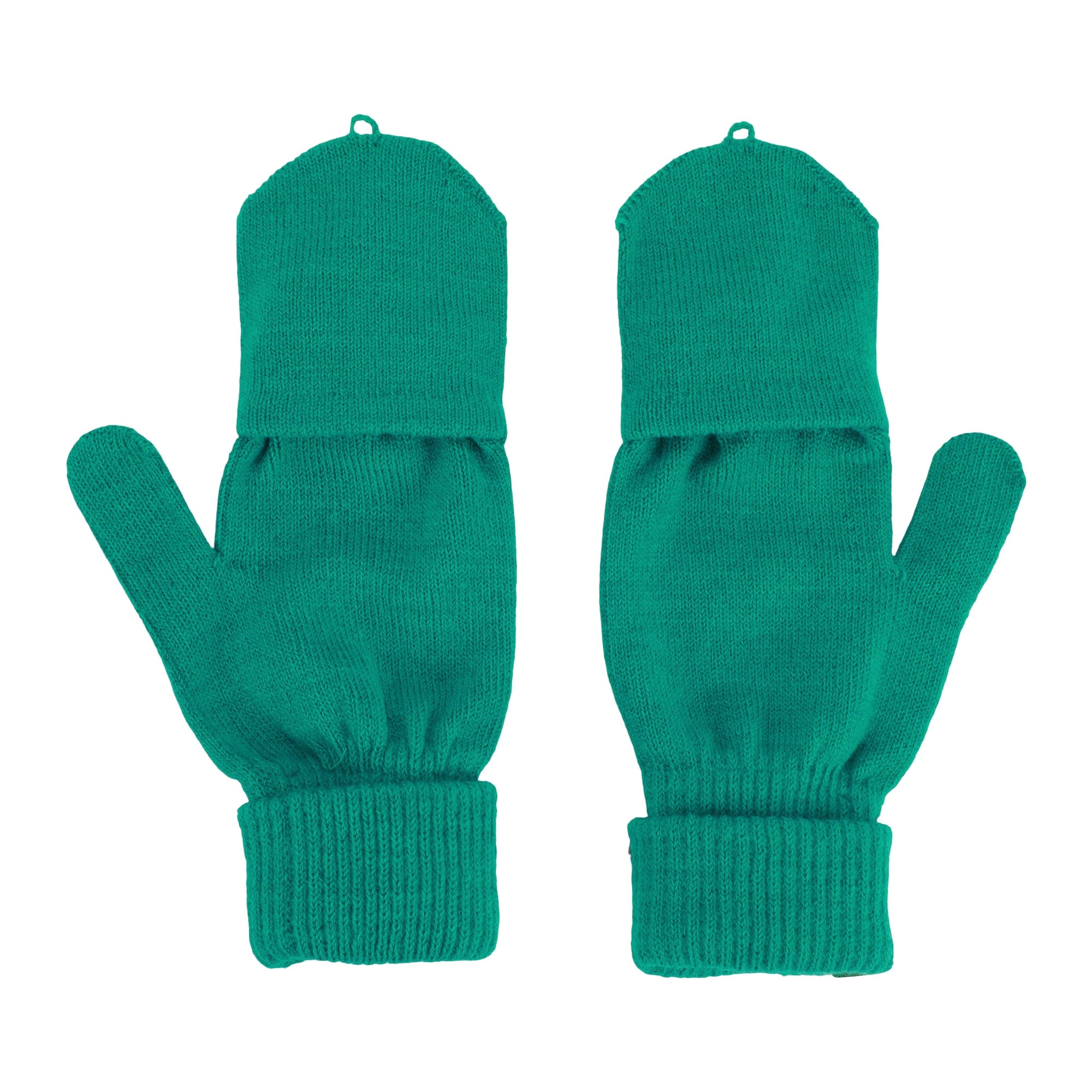Emerald Knit Rhinestone Beanie And Mittens Set