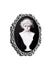 Child Statue Bust Head On Pedestal Costume