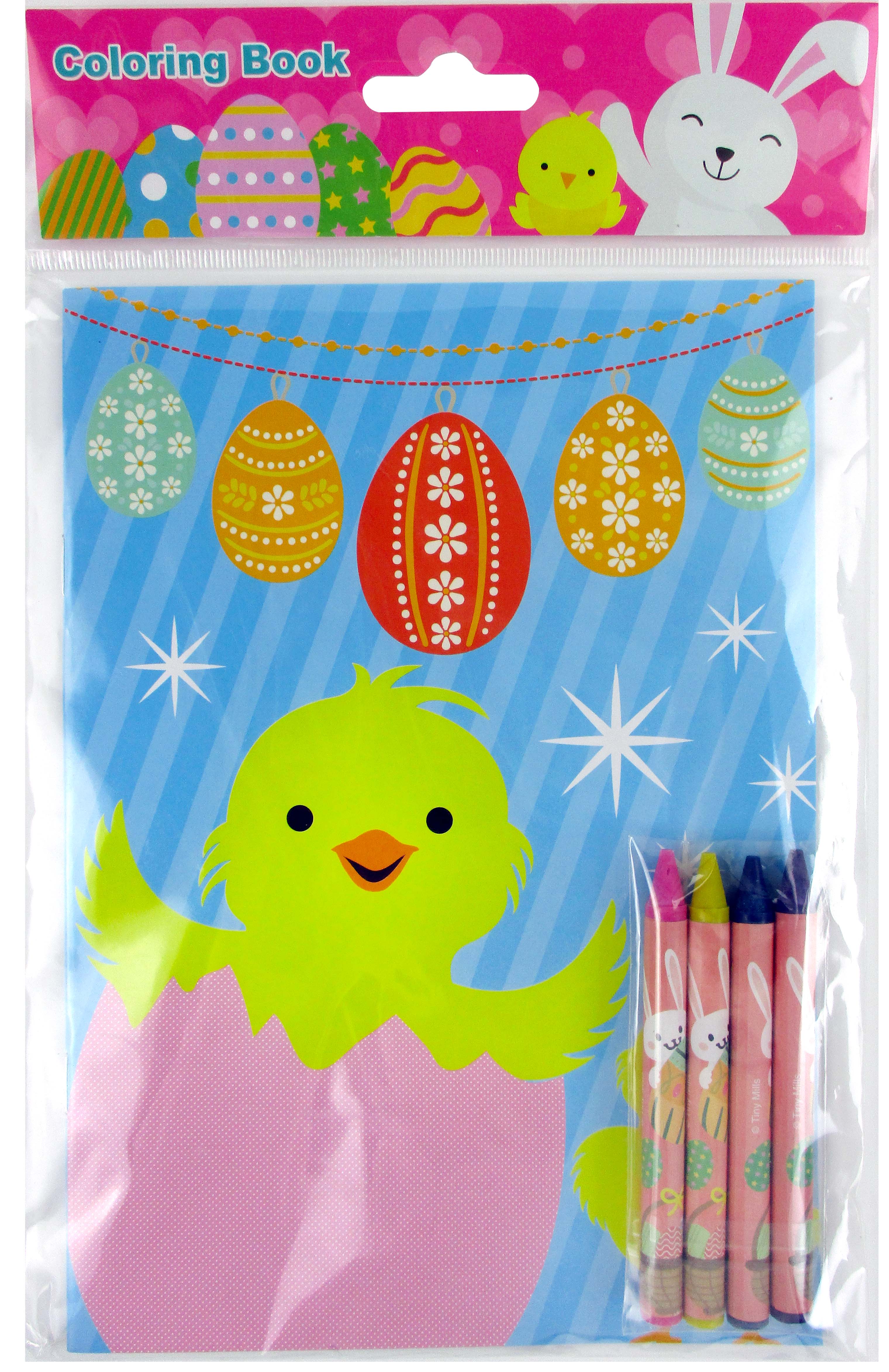 Easter Coloring Books With Crayons Party Favors - Set Of 6 Or 12