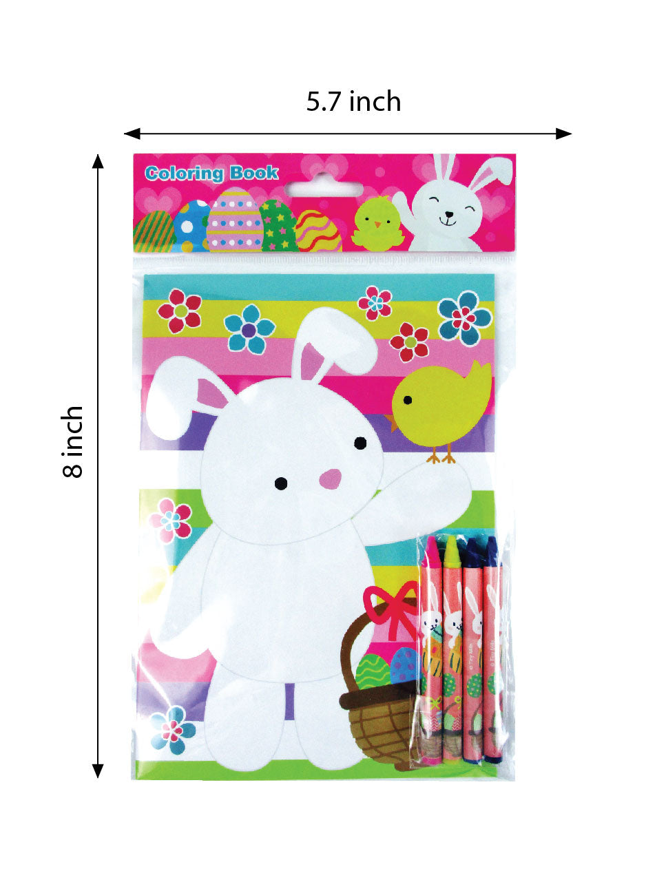 Easter Coloring Books With Crayons Party Favors - Set Of 6 Or 12