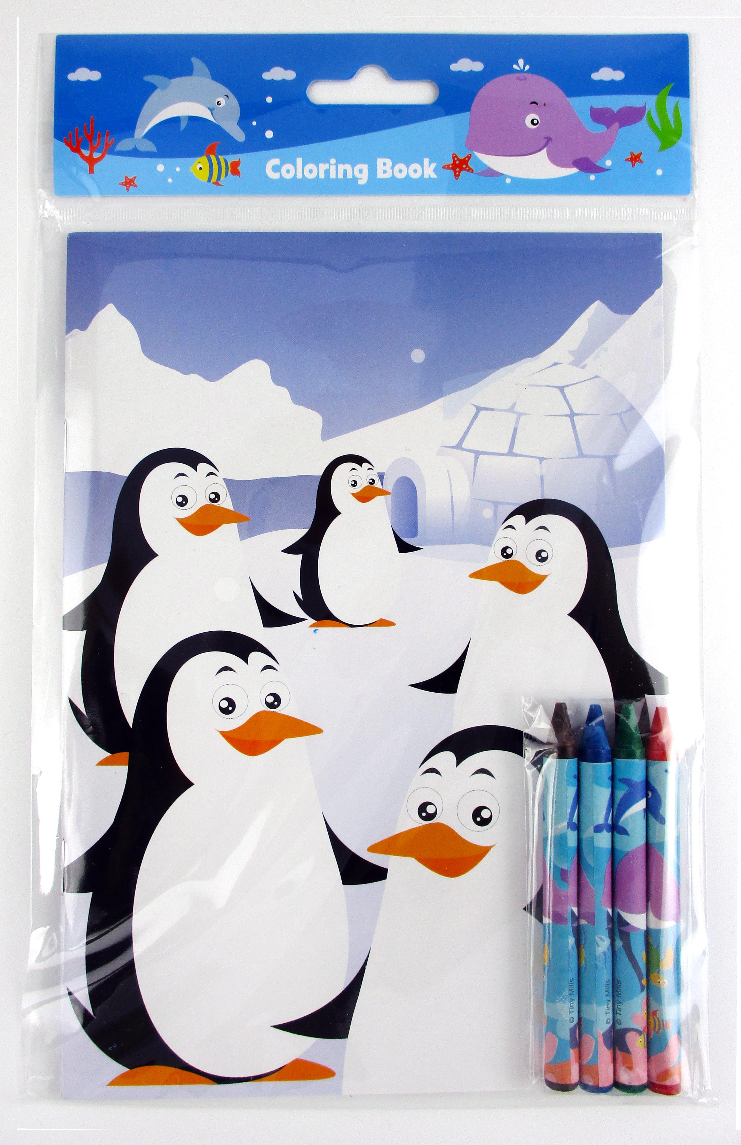 Ocean Life Coloring Books With Crayons Party Favors - Set Of 6 Or 12