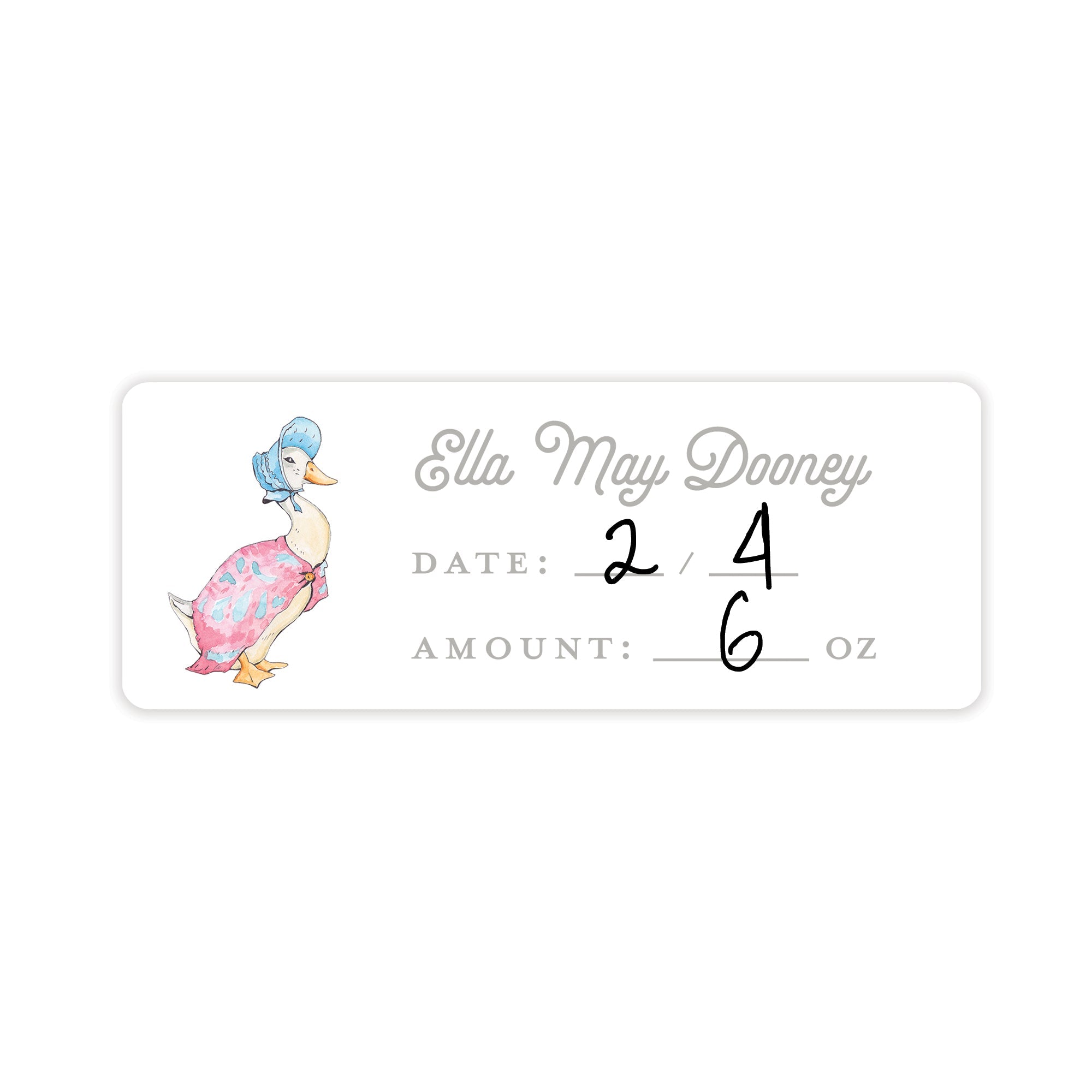 Puddle Duck Pumping Labels
