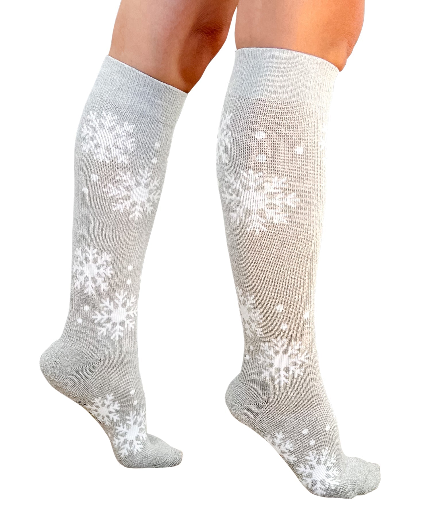 ® Luxe Protection Bamboo Knees To Toes Holiday Snowflake Socks