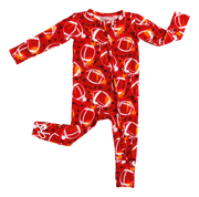 Graffiti Football Convertible Romper : Red And Orange