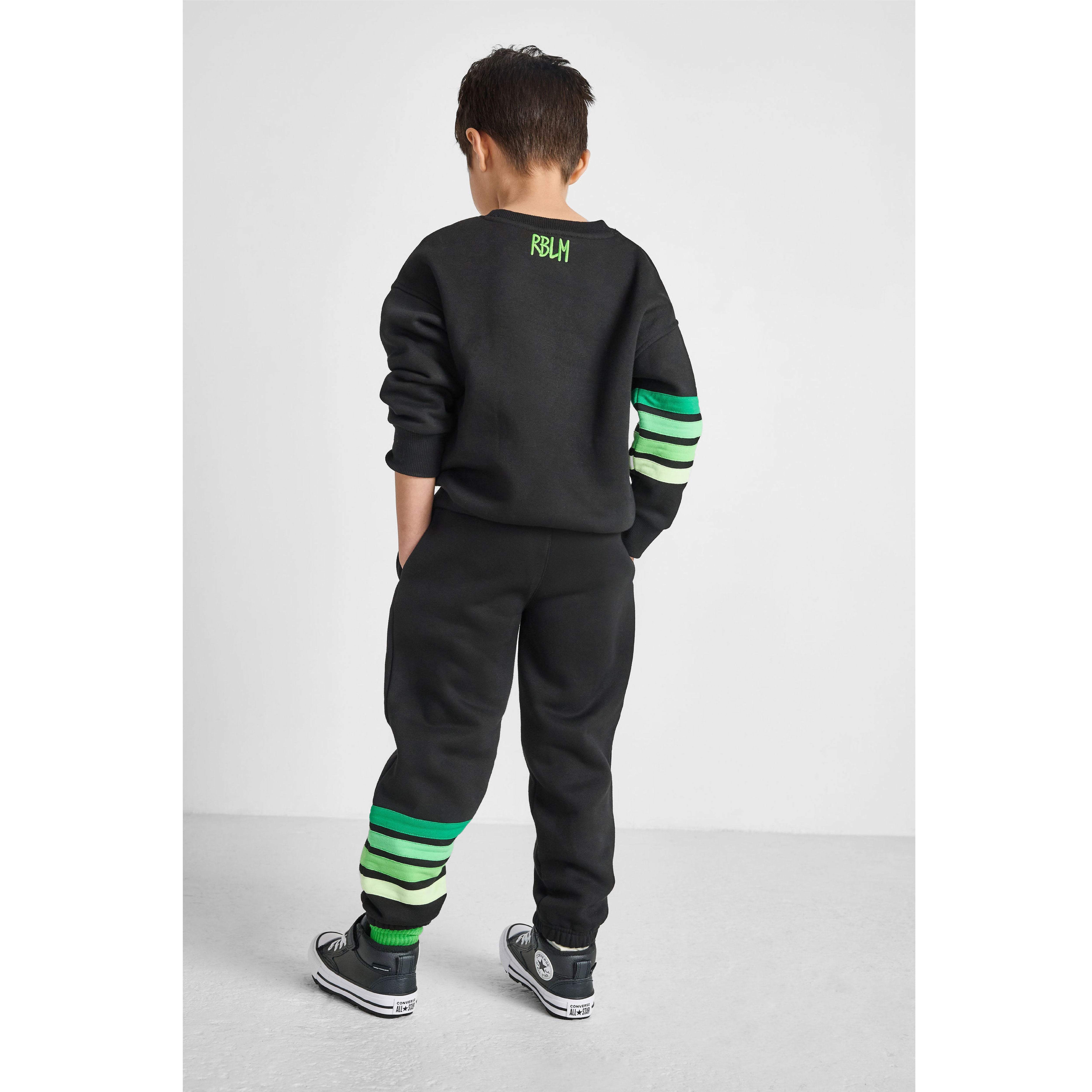Green Striped Joggers