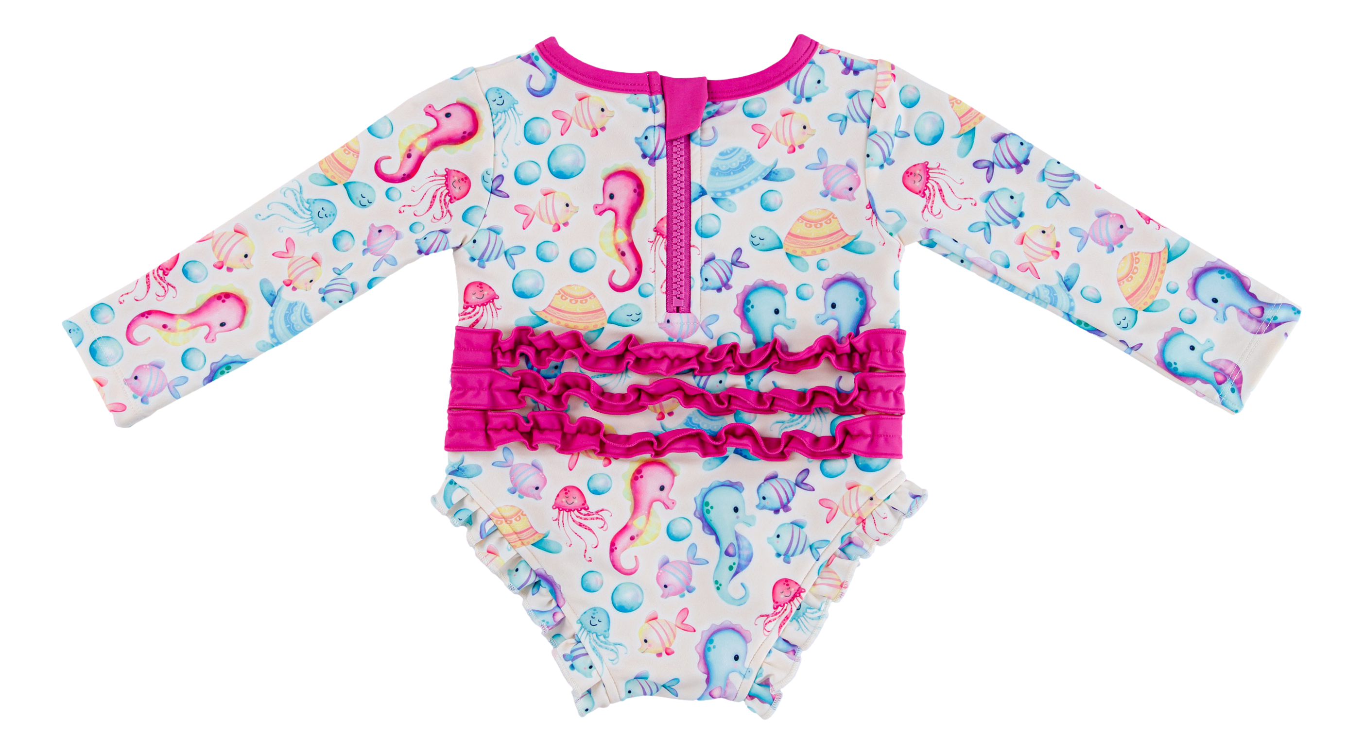 Coral Rash Guard Swimsuit- Baby