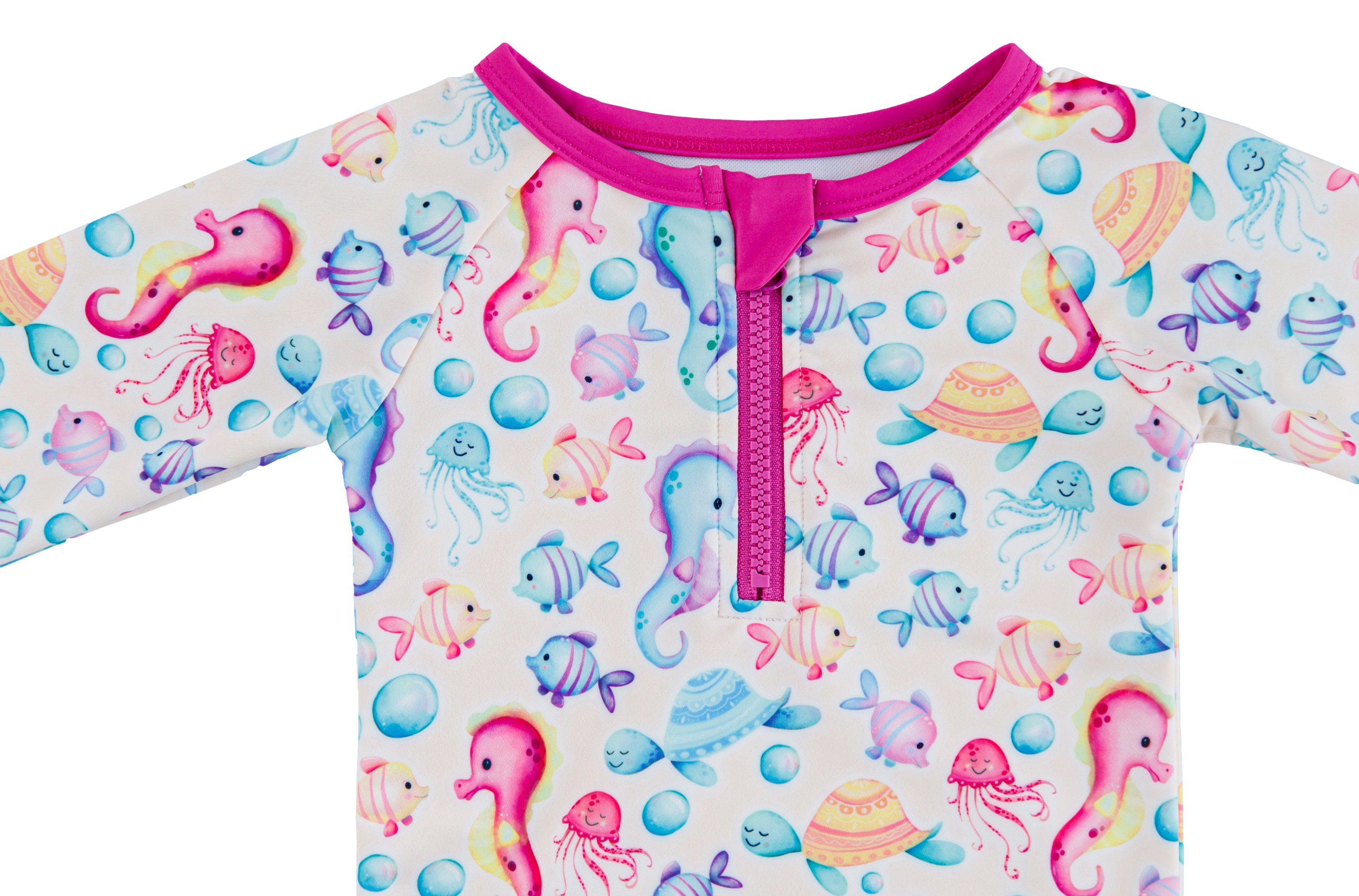 Coral Rash Guard Swimsuit: Girl's