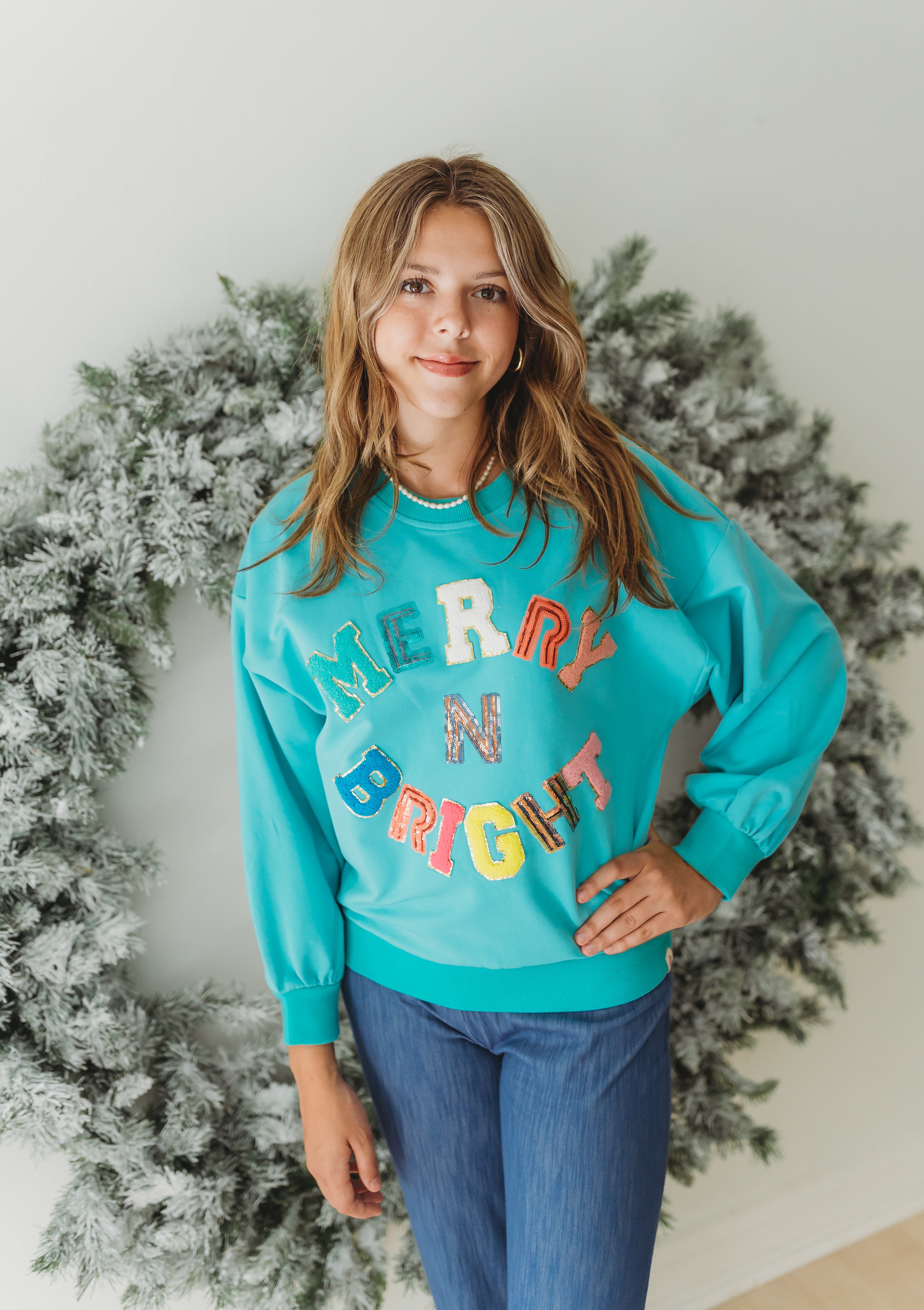 Women's Chenille Sweatshirt - Merry N Bright