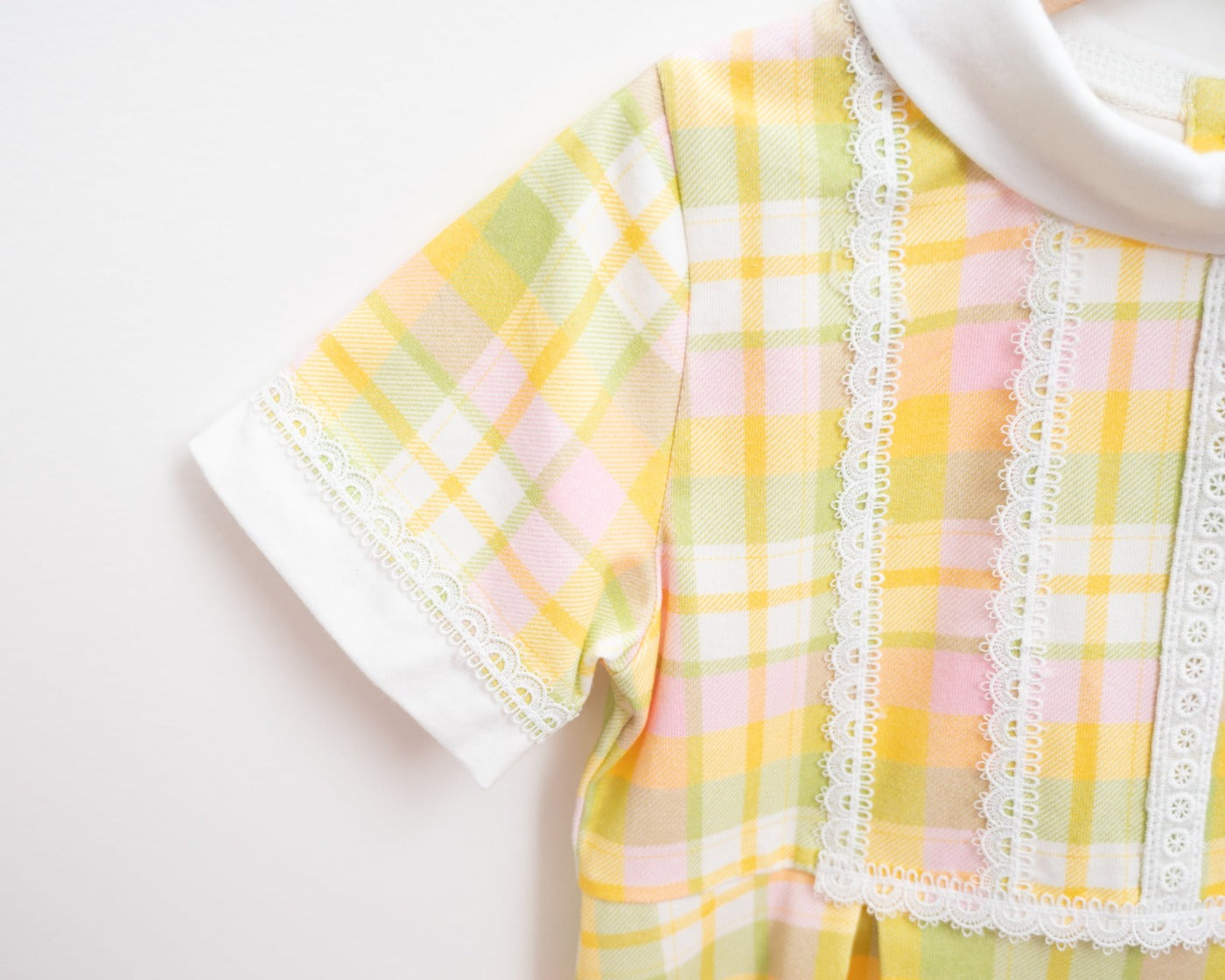 Retro Plaid Collar Dress For Toddler Girls