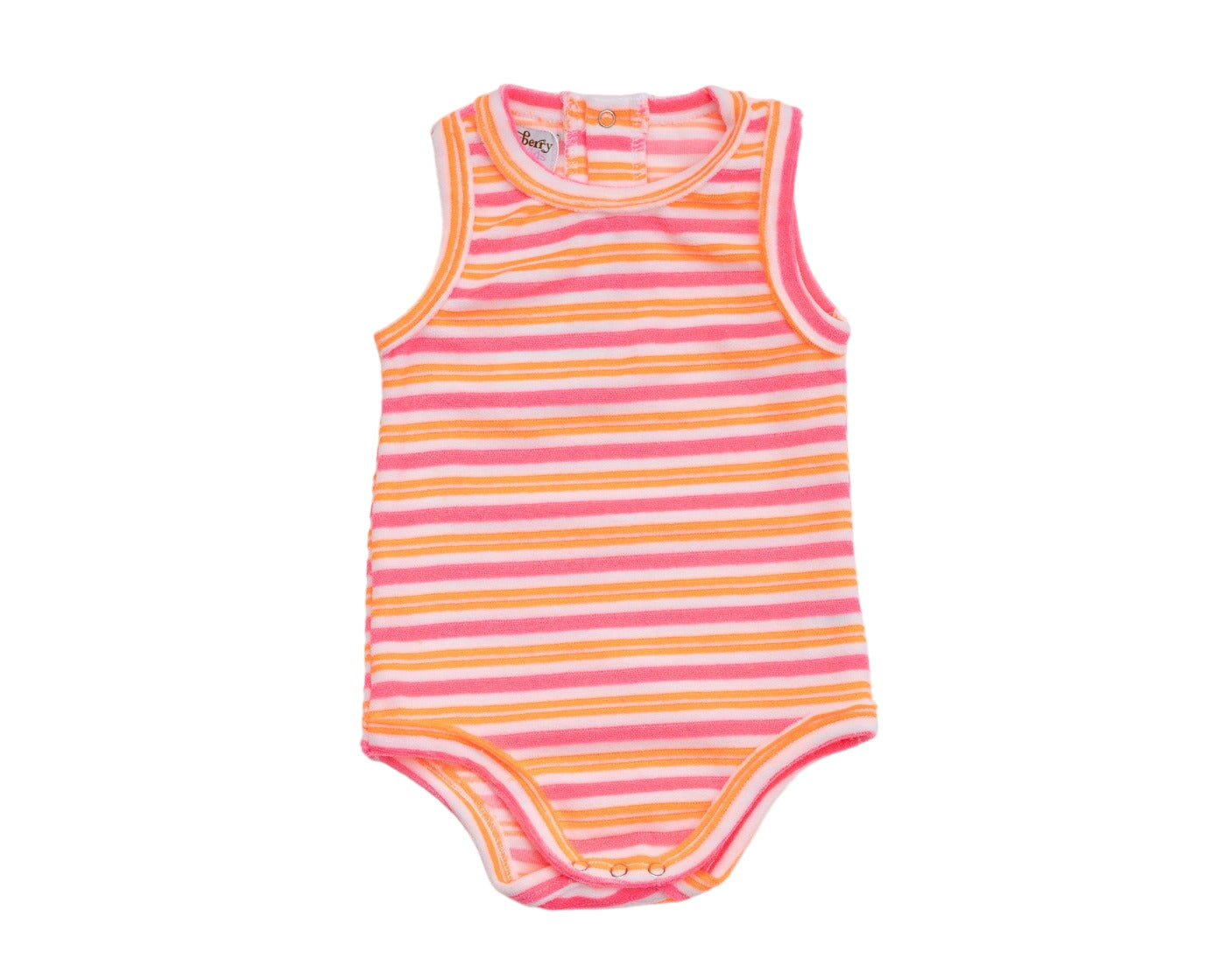 Pink And Orange Terrycloth Romper Baby And Toddler Girls