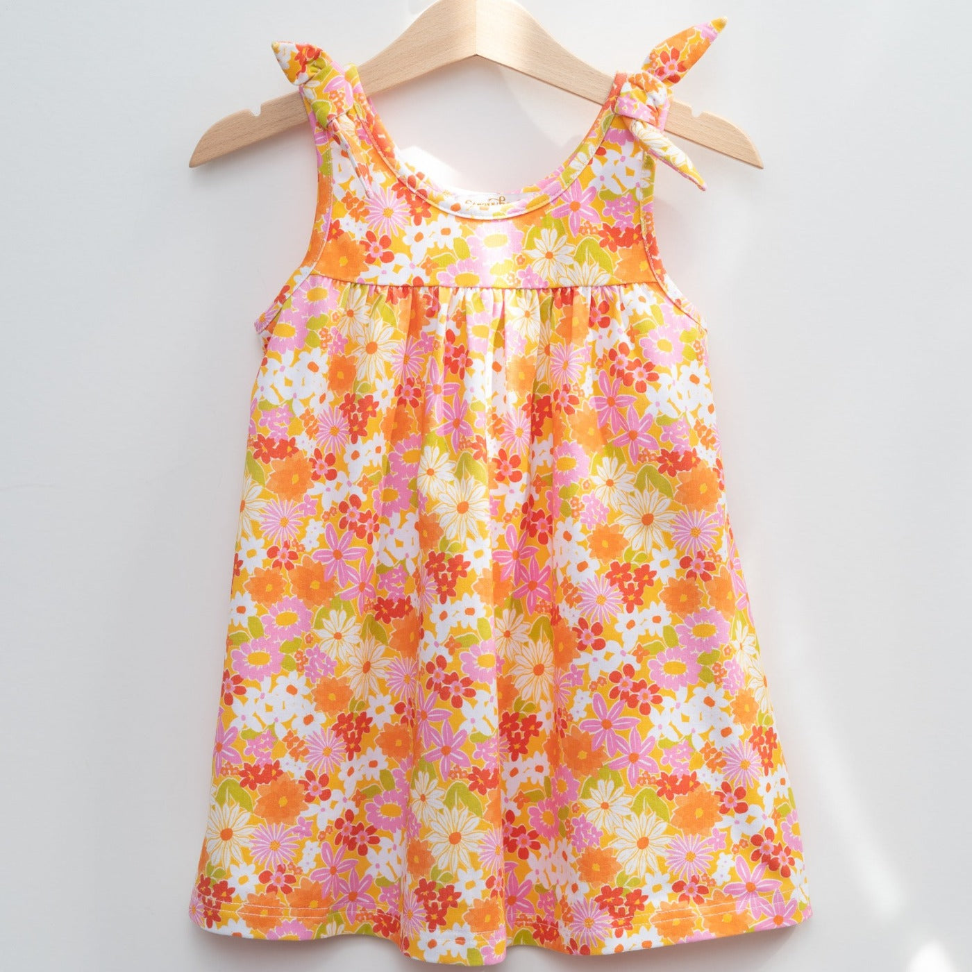 Summer Colorful Vintage Floral Toddler Girls Dress