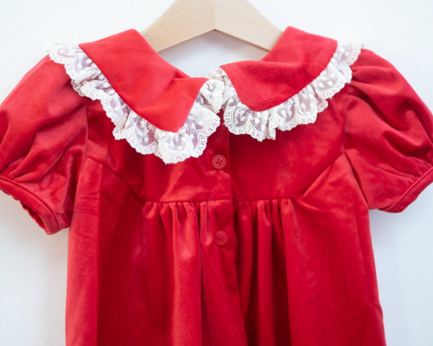 Red Christmas Dress In Velvet For Girls