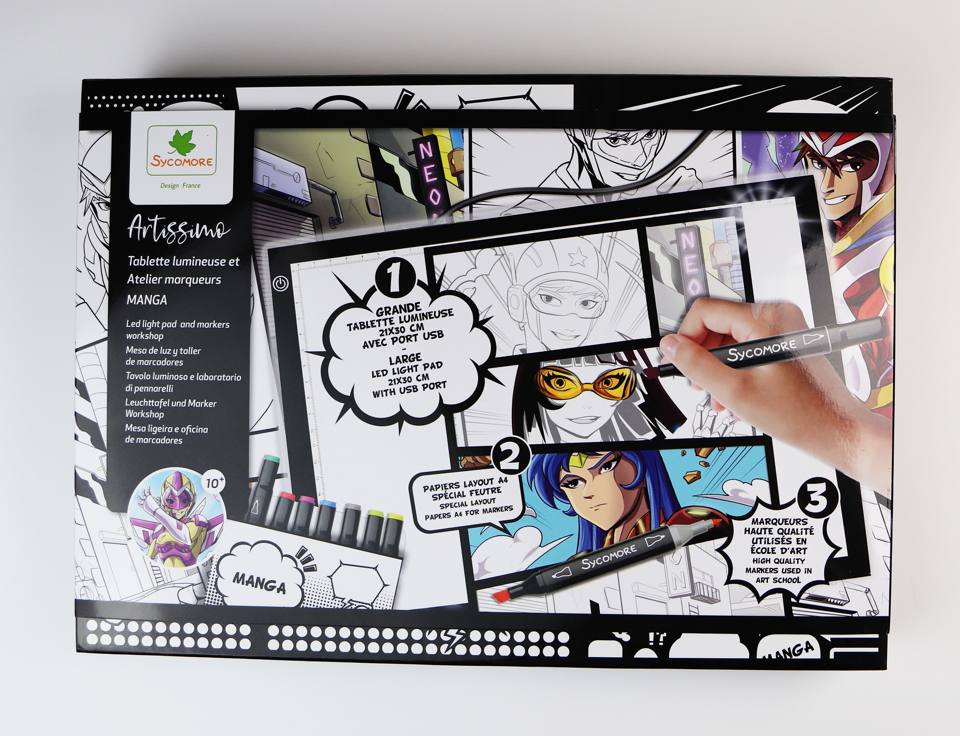 Manga - Xxl+ Led Light Pad  And Markers Workshop - 10y+
