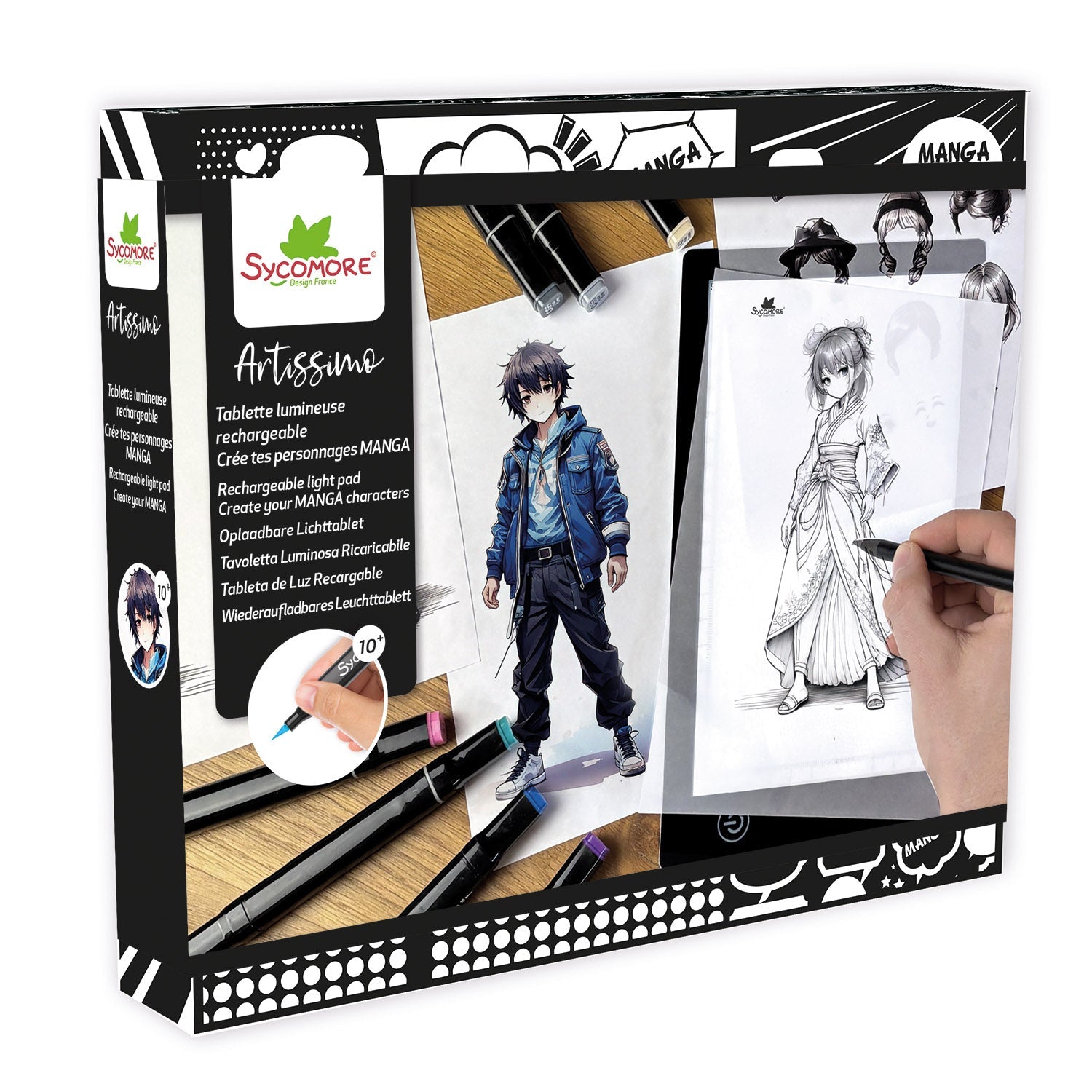 Manga - Xl Rechargeable Led Light Pad - Create Your Manga Characters - 10y+