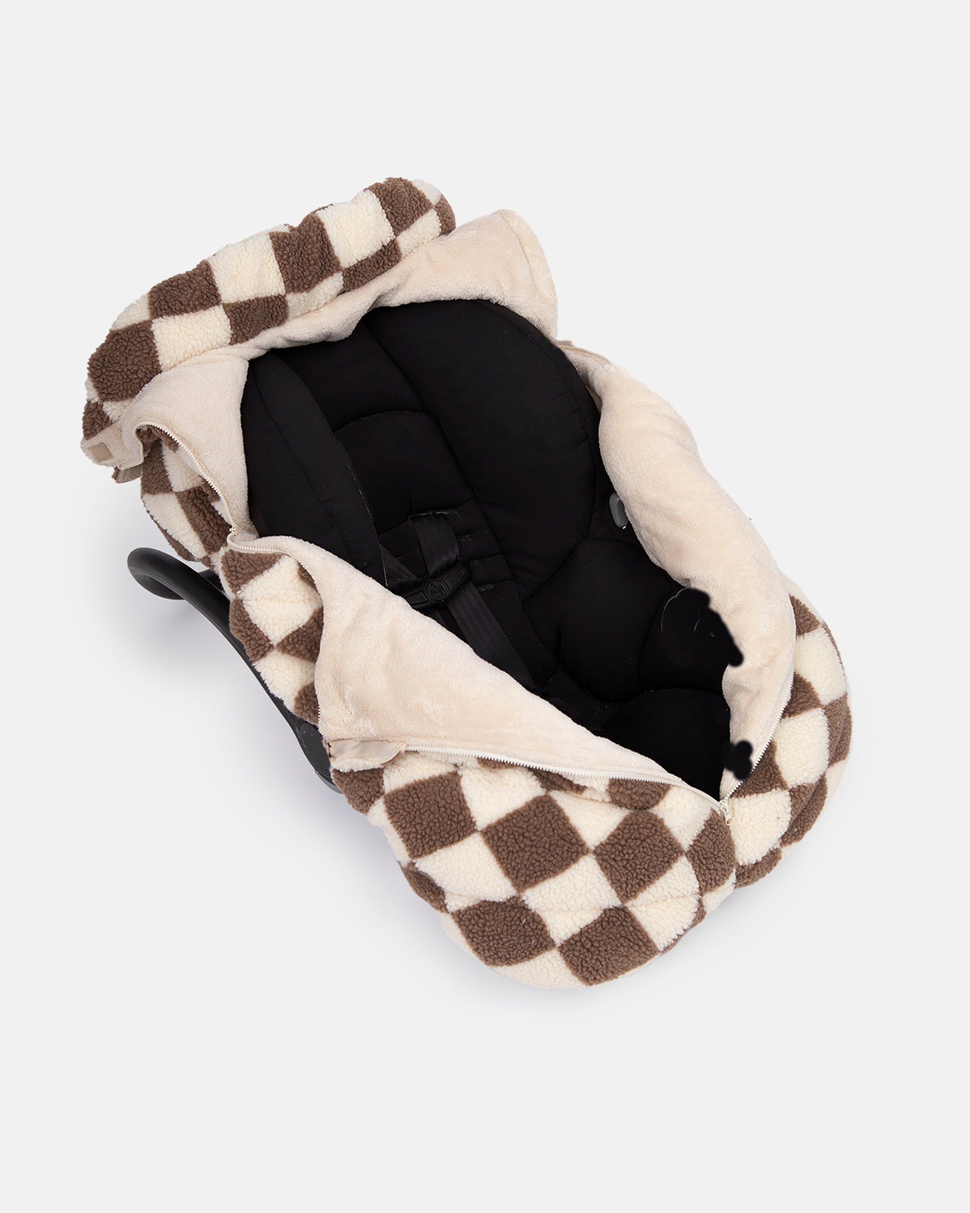 Car Seat Cocoon - Checker Berber