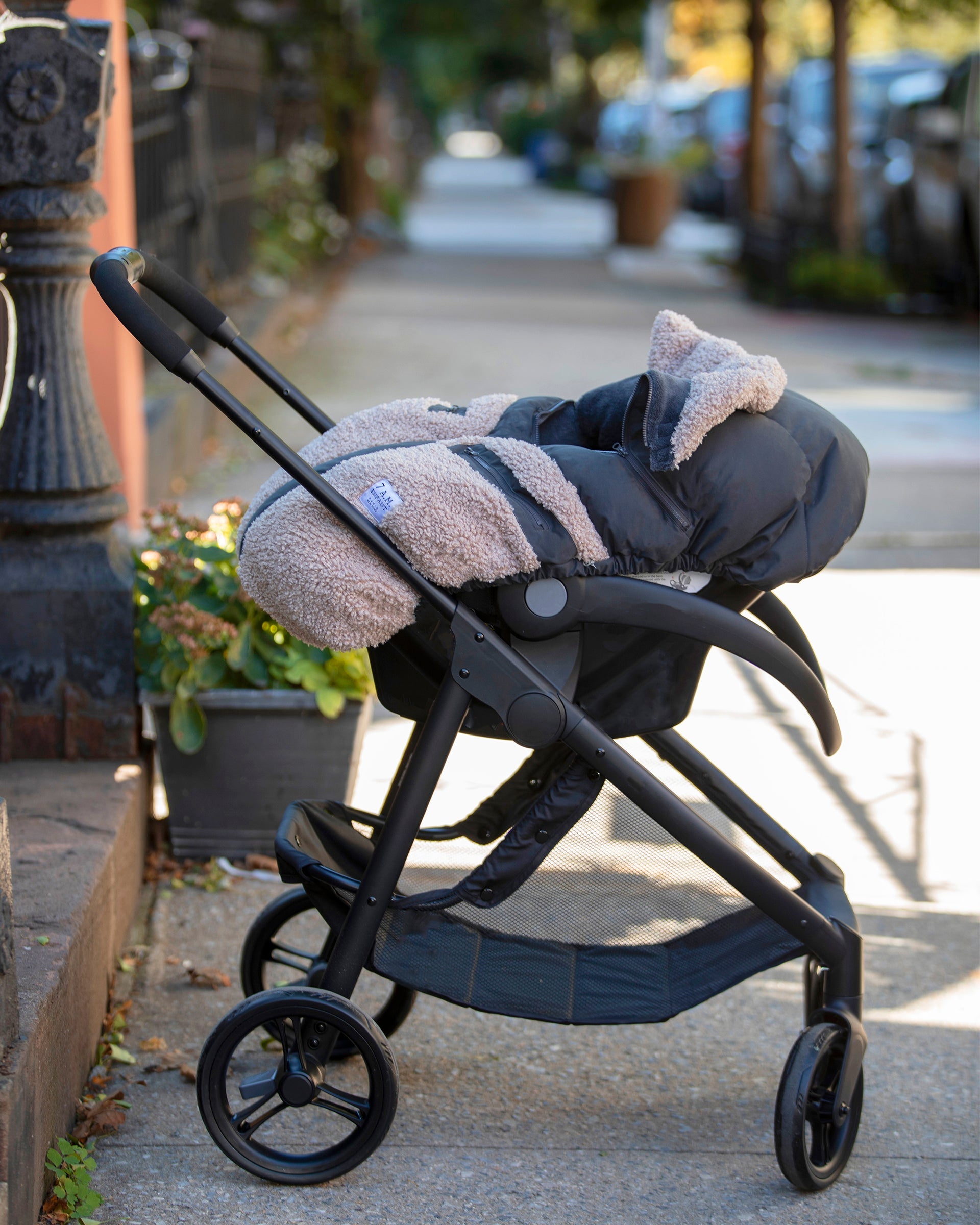 Car Seat Cocoon - Teddy Appliqué