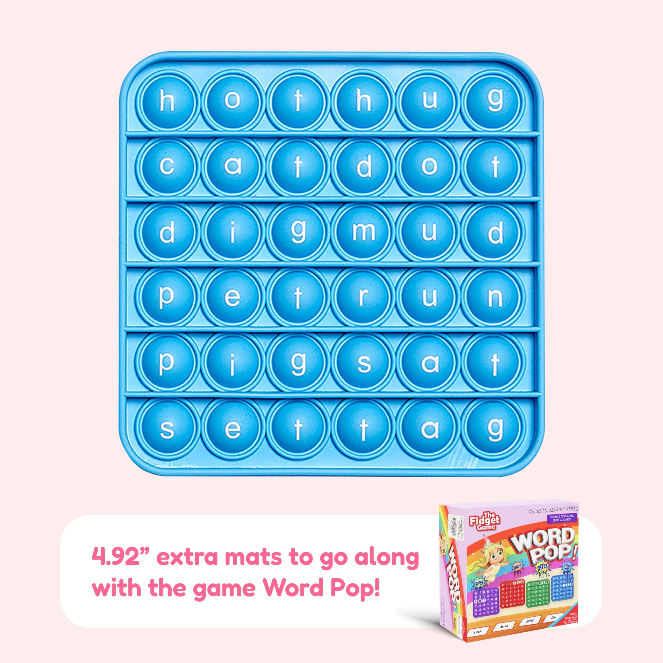 6 Extra Cvc Fidget Mats (word Pop)