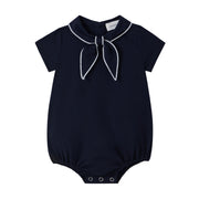 Coastal Navy Girls Romper