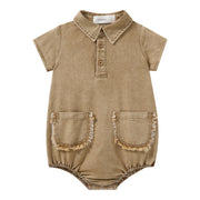 Tan Wash Boys Romper