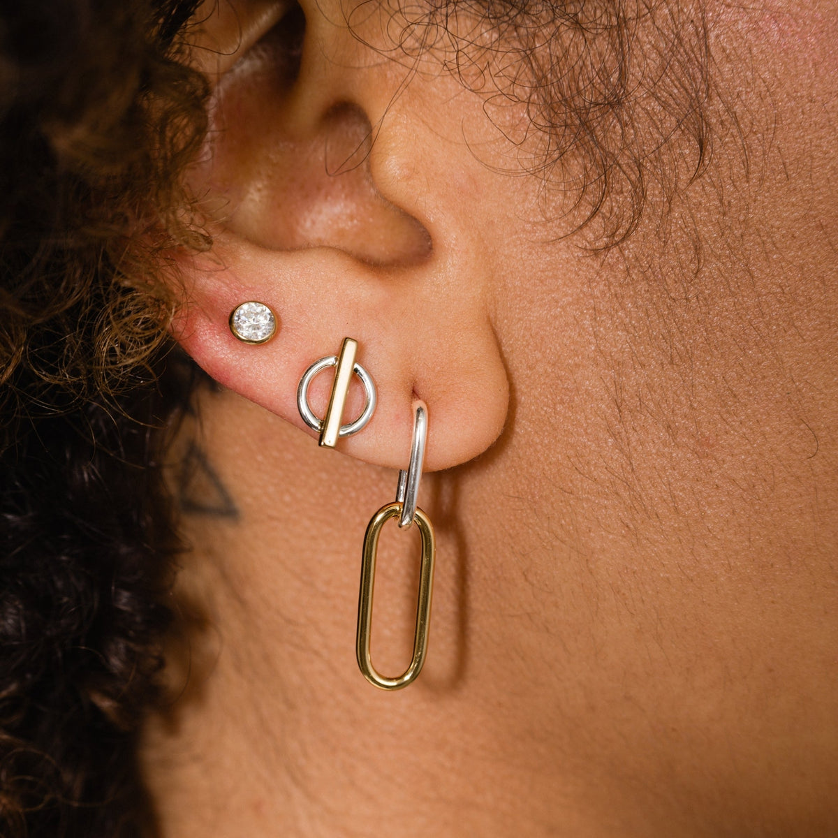 Cz Bezel Studs