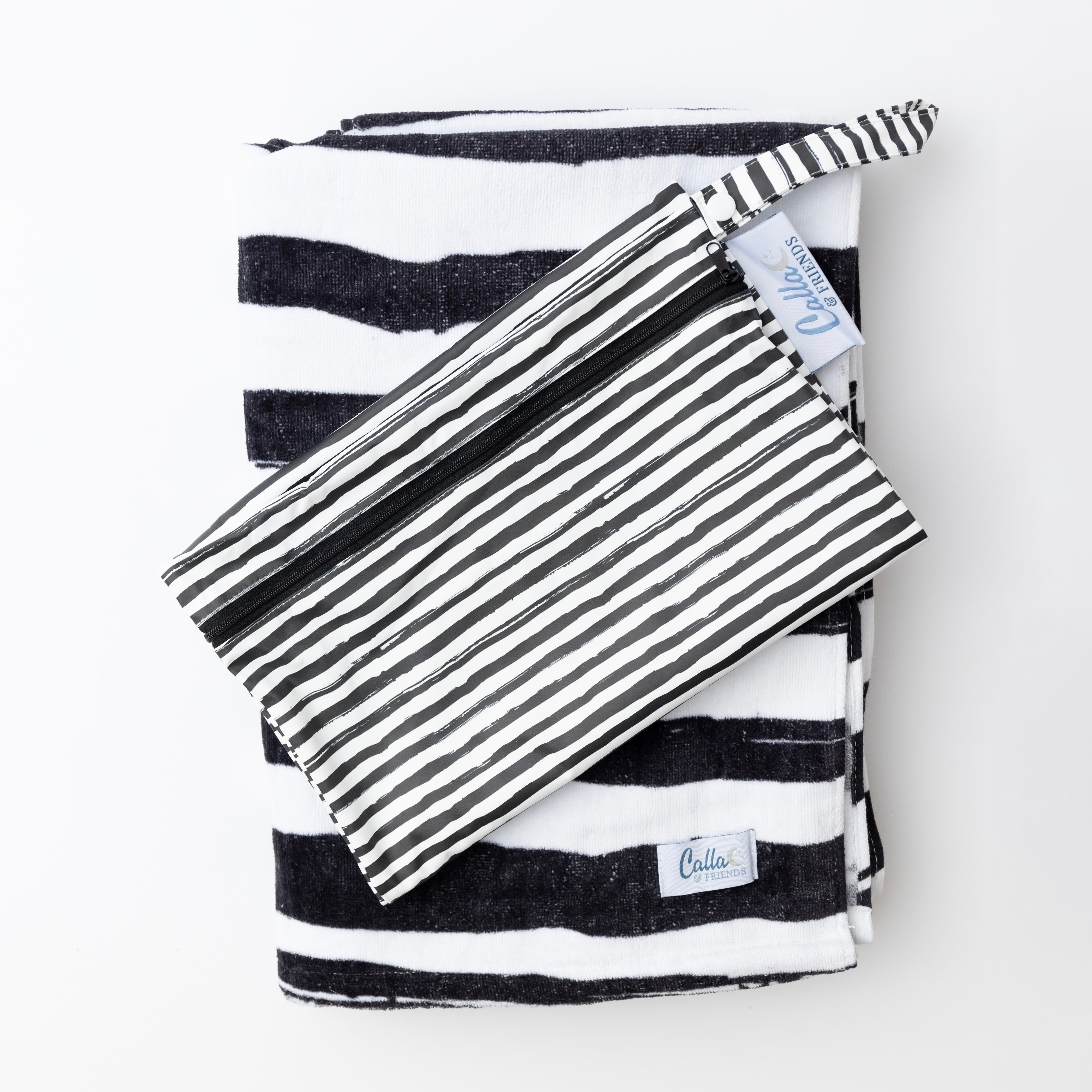 The Kenzie Beach Towel - Brush Stripes