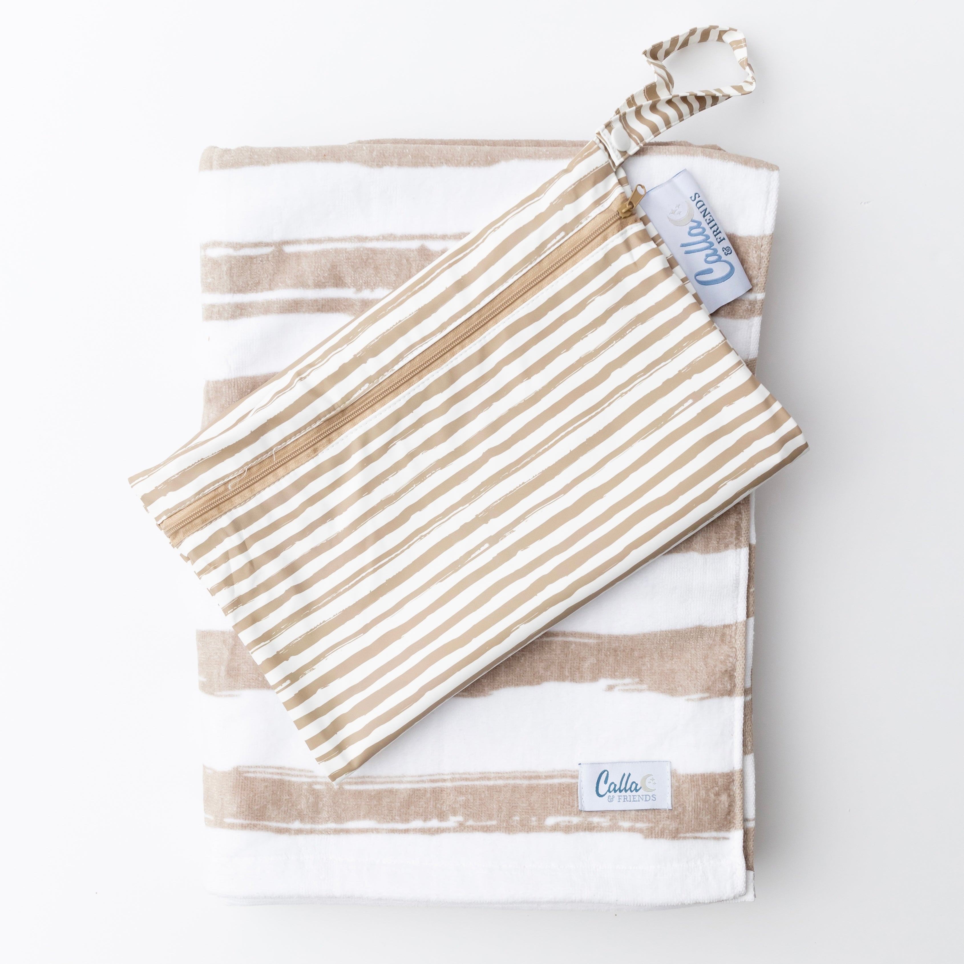 The Kenzie Beach Towel - Brush Stripes