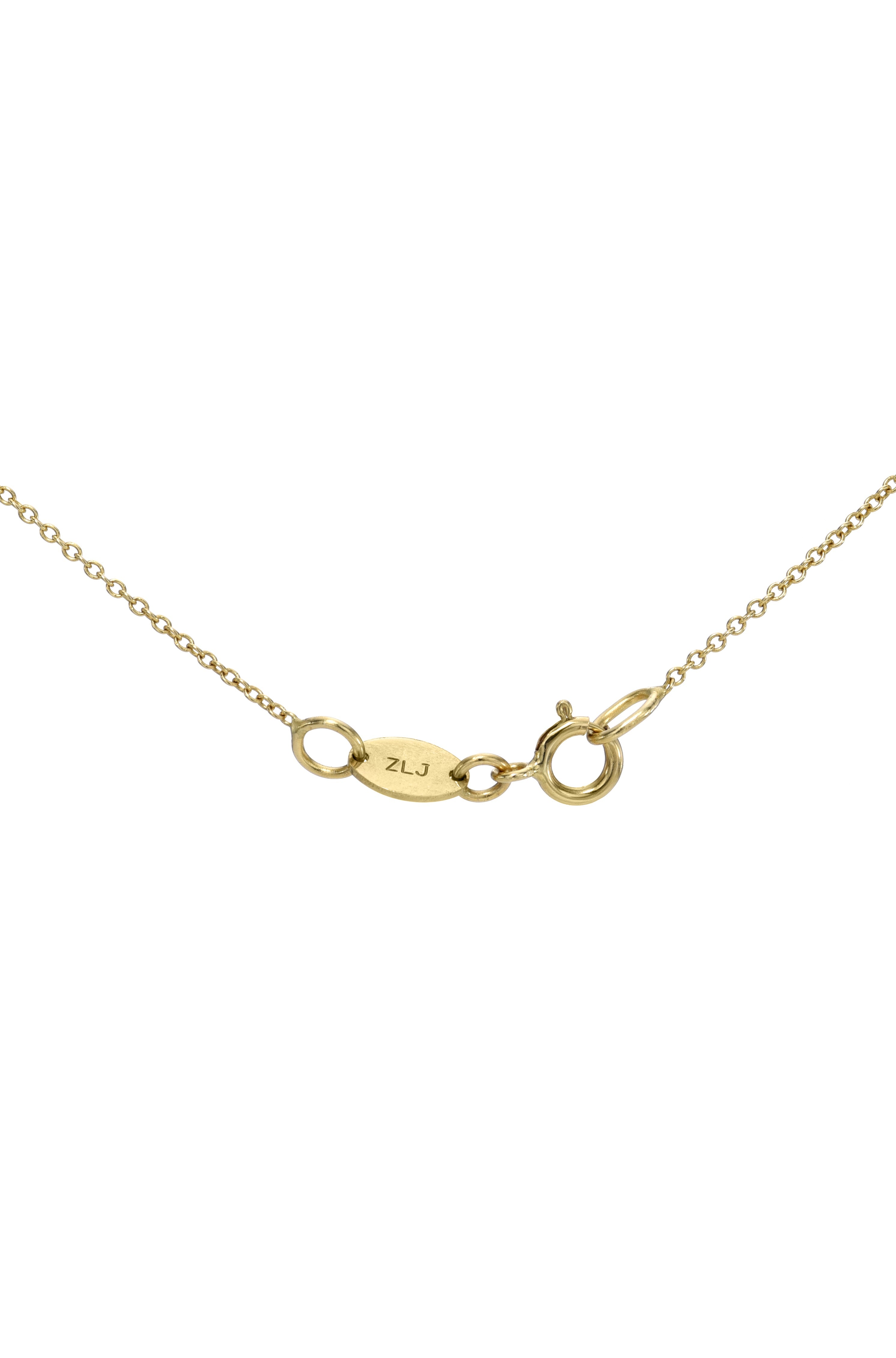 14k Gold Bezel Diamond By The Yard Lariat Necklace