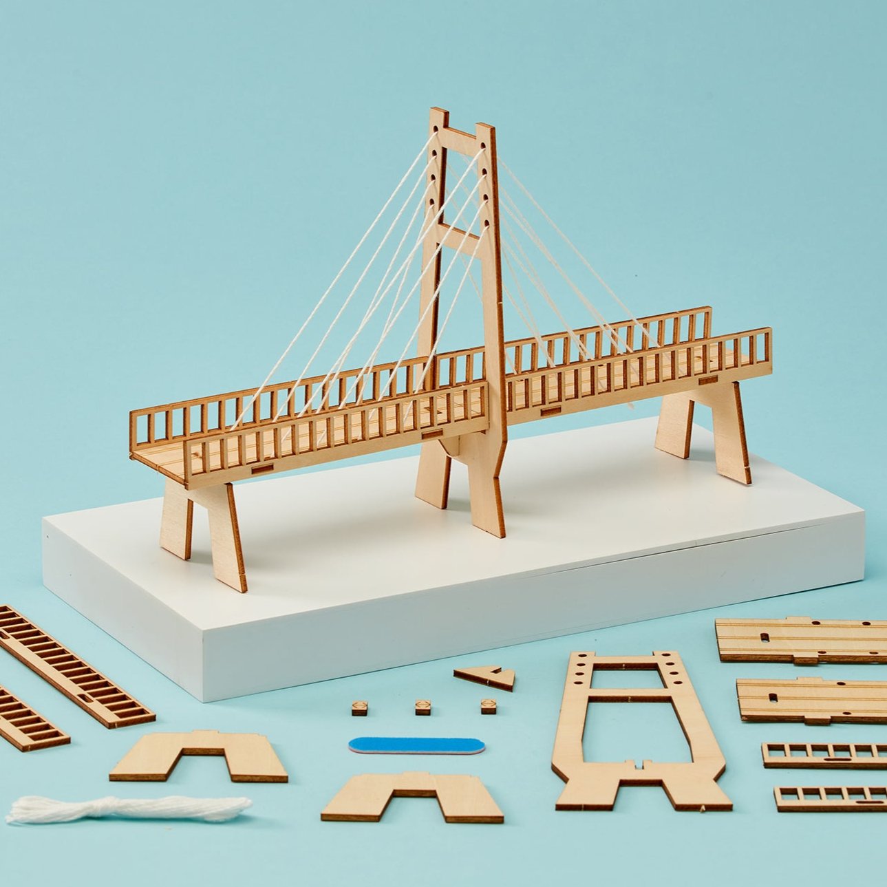 Cable-stayed Bridge Diy Kit, Educational Stem Toy