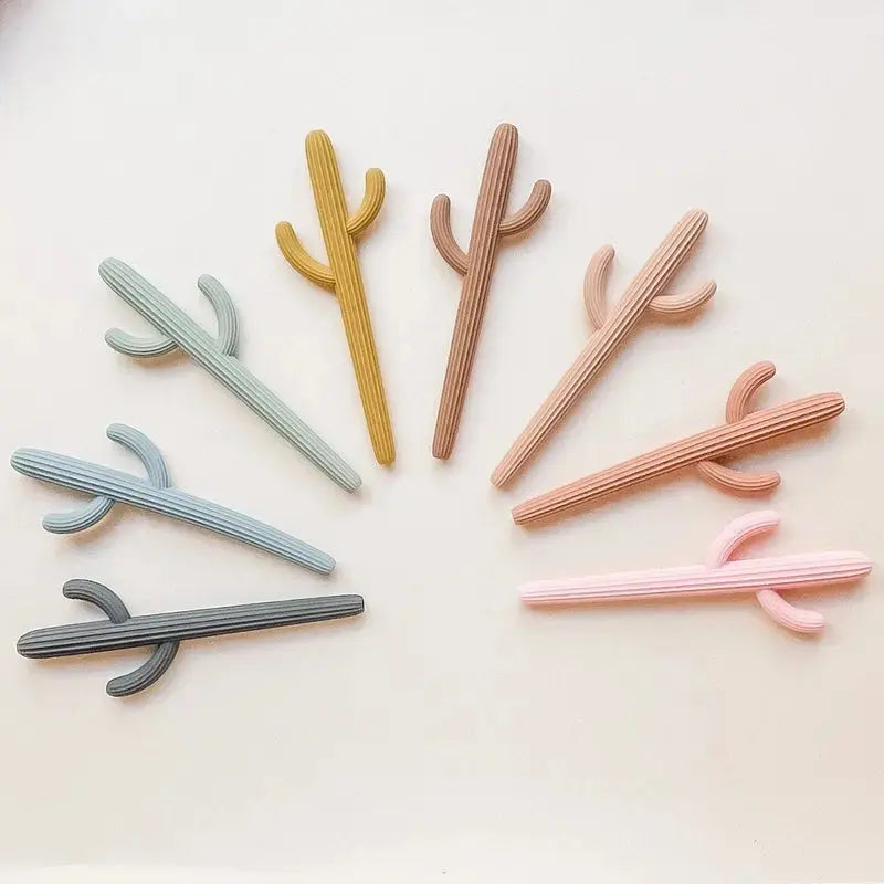 Cactus Silicone Teether & Straw For Kids And Adults