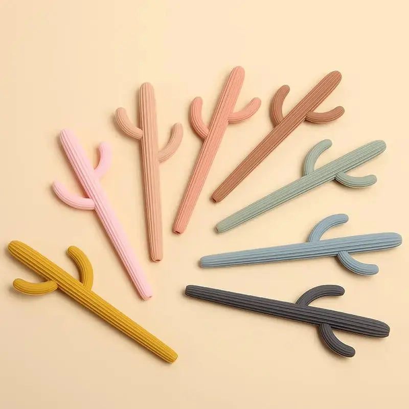 Cactus Silicone Teether & Straw For Kids And Adults