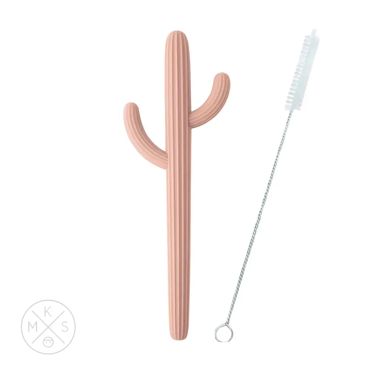 Cactus Silicone Teether & Straw For Kids And Adults