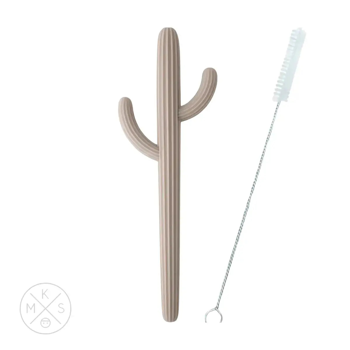 Cactus Silicone Teether & Straw For Kids And Adults
