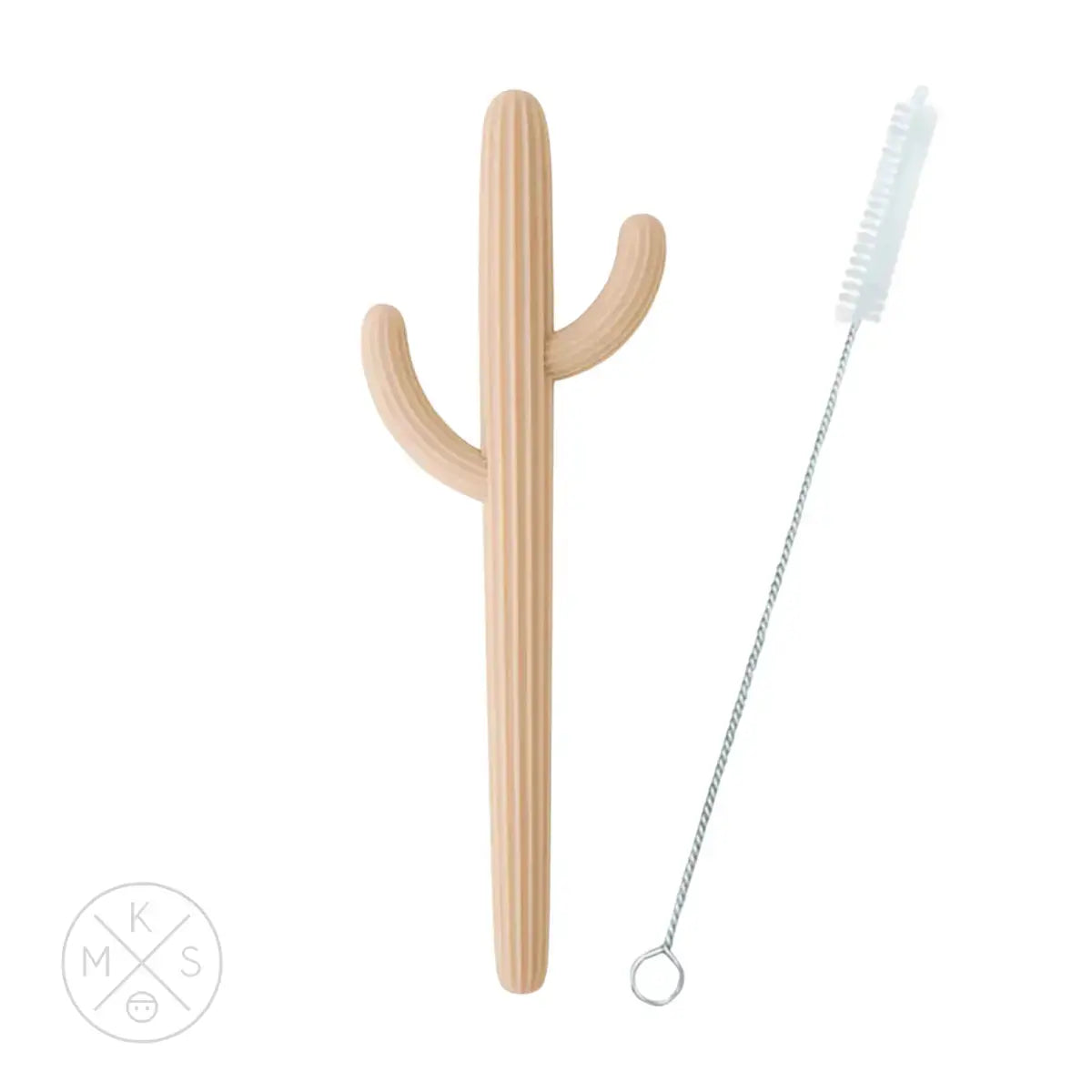 Cactus Silicone Teether & Straw For Kids And Adults
