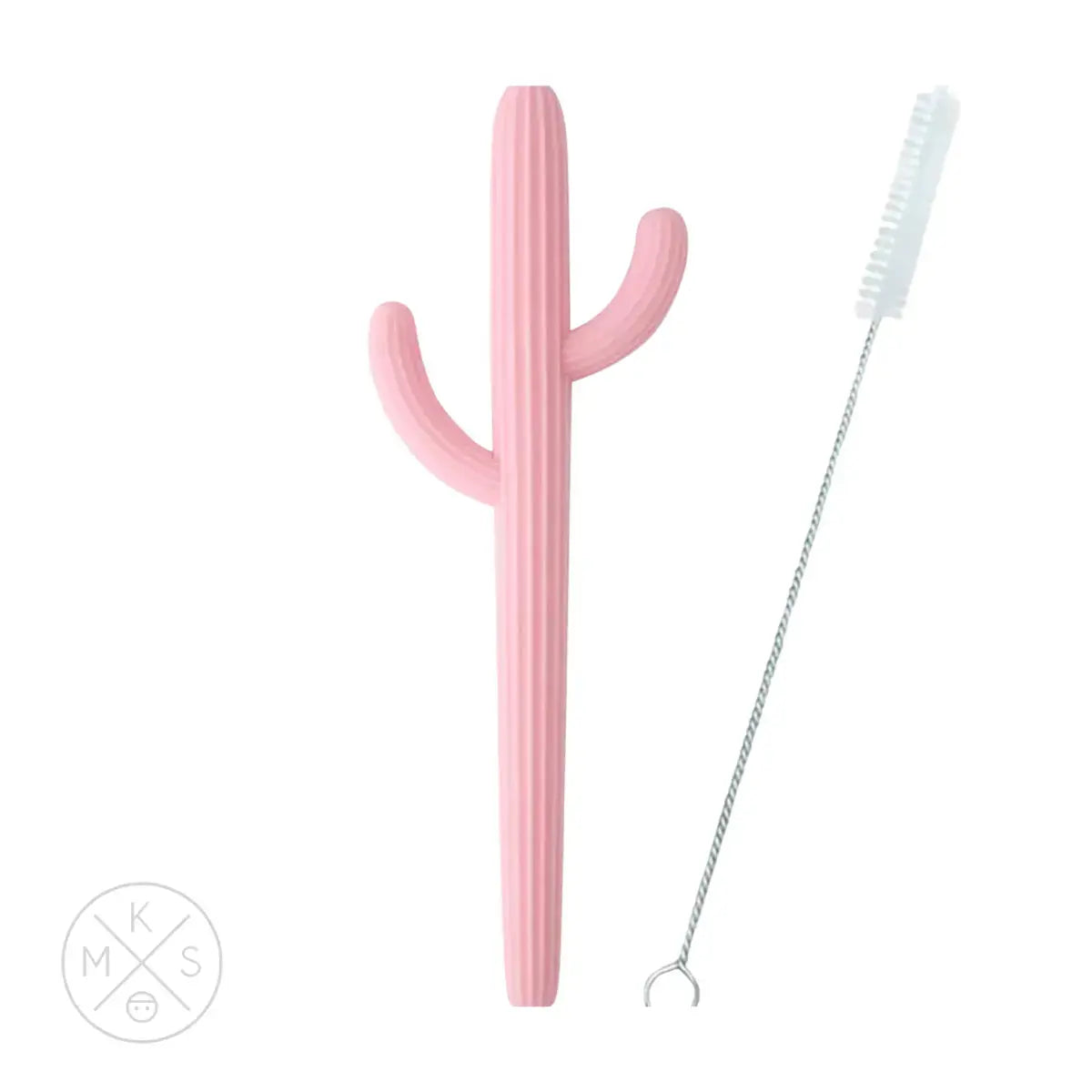 Cactus Silicone Teether & Straw For Kids And Adults