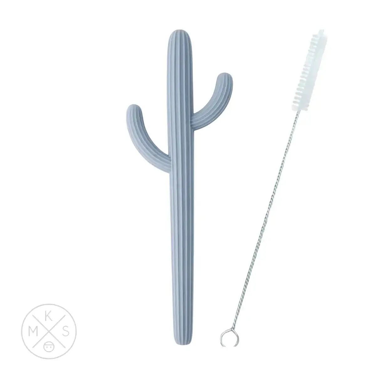 Cactus Silicone Teether & Straw For Kids And Adults