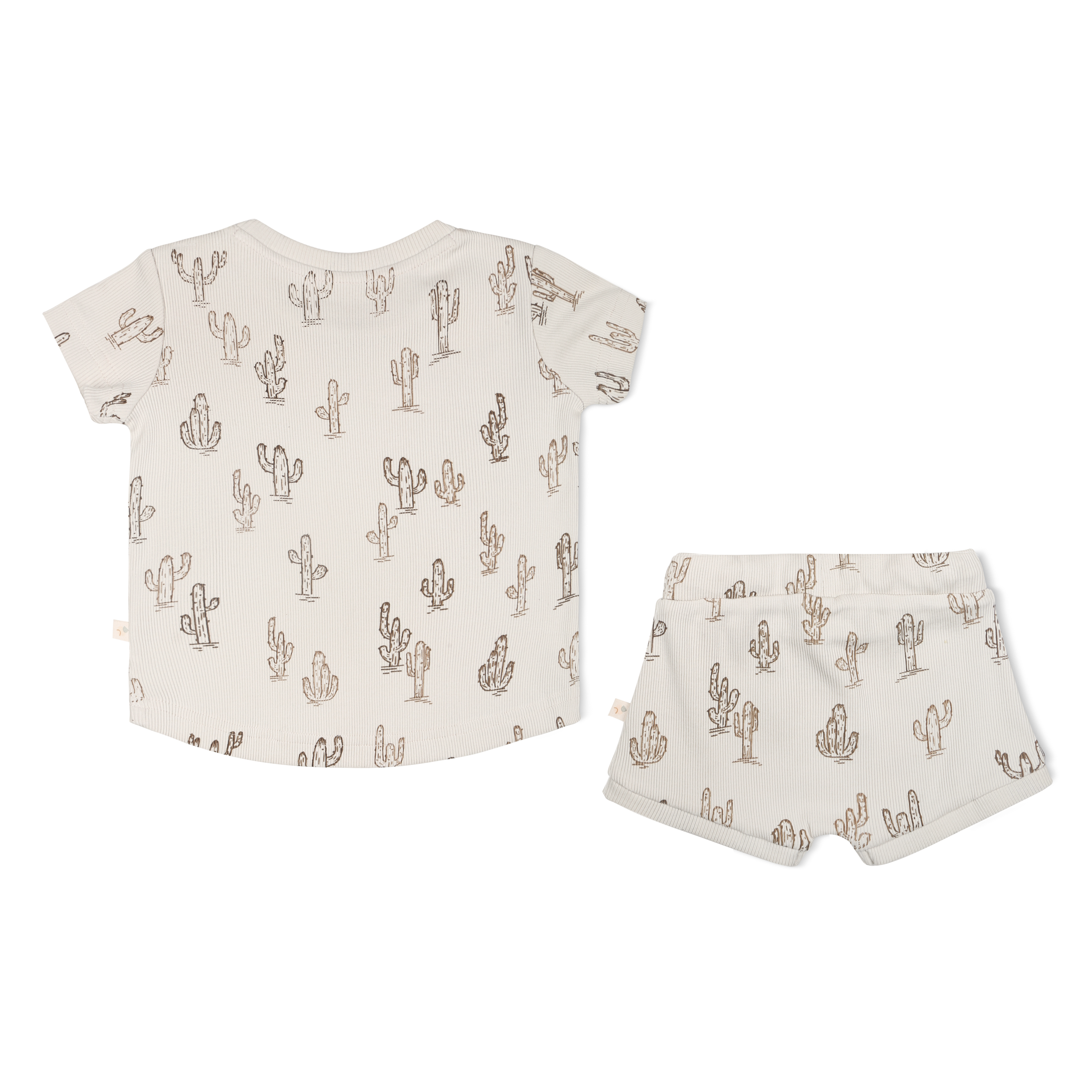 Organic Tee And  Shorties Set - Cactus