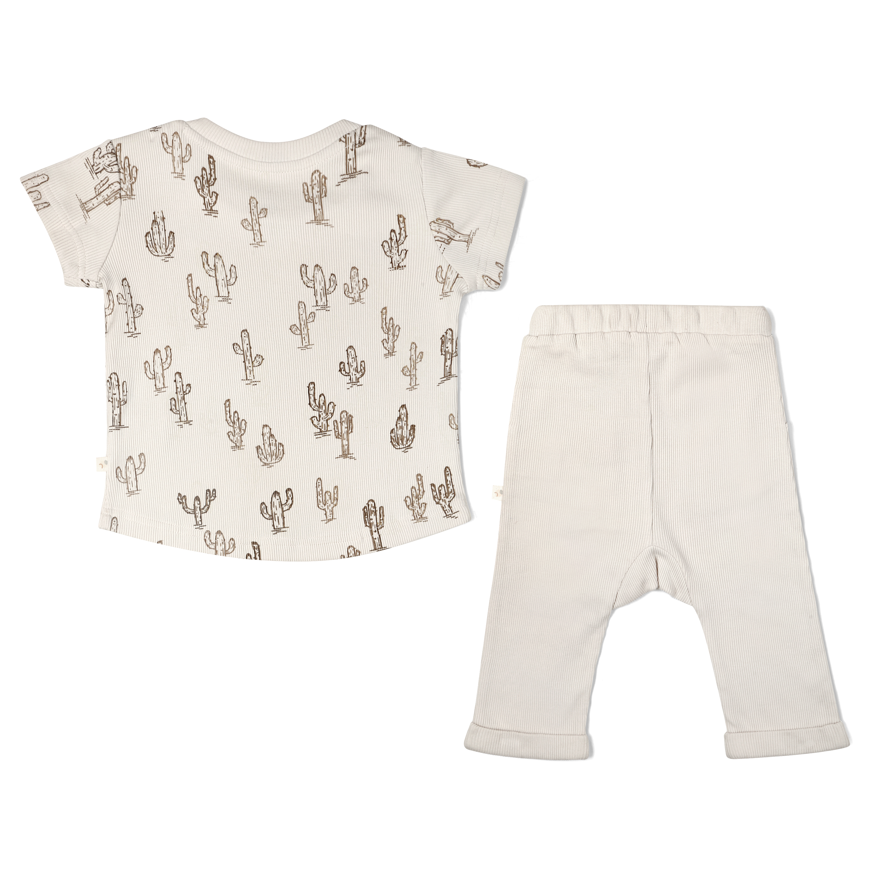 Organic Tee & Pants Set - Cactus