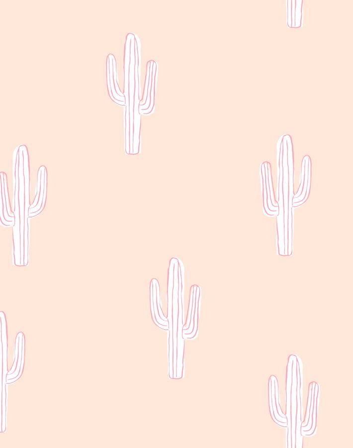 'cactus' Wallpaper By Tea Collection - Bubblegum